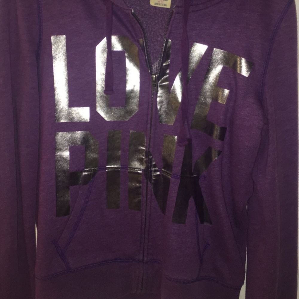 Victorias secret pink BLING zip up